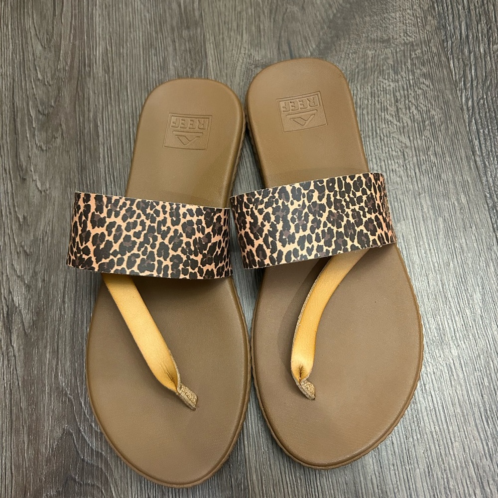 Reef Women's Leopard Print Sandals - Brown and Tan